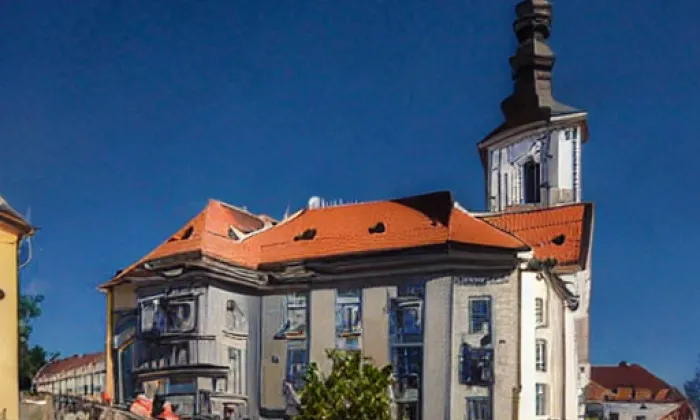 Kostel svatého Vavřince v Jezvém – noc