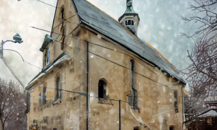 Kostel svatého Vavřince v Mělníku – winter
