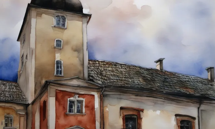 Kostel svatého Vojtěcha (Broumov) – akvarel