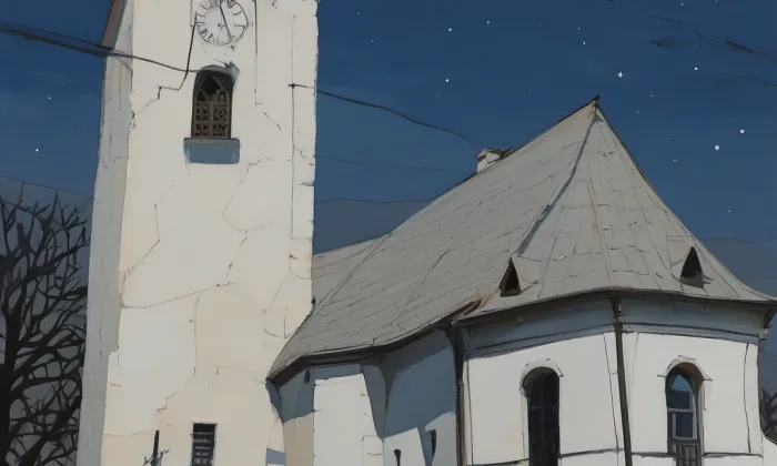Kostel Tří králů (Břidličná) – noc