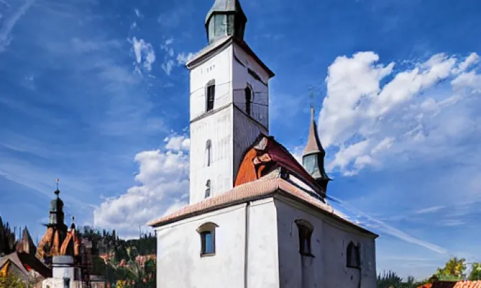 Kostel Všech svatých (Levínská Olešnice) – summer