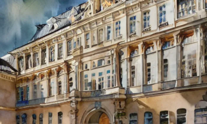 Kounický palác v Panské – akvarel