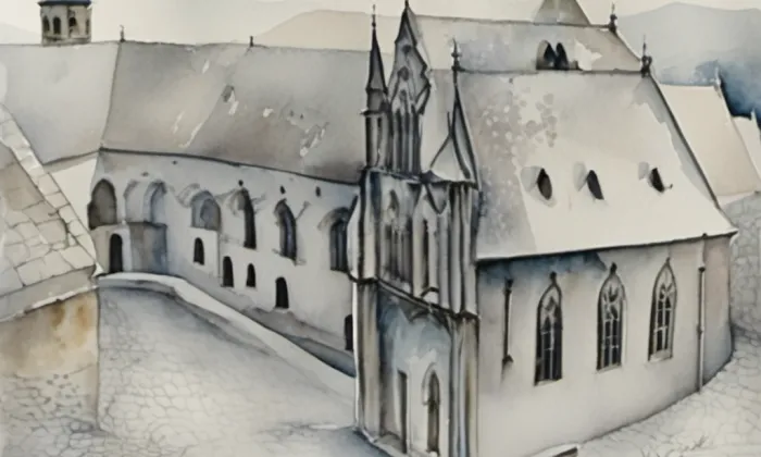 Králův dvůr – akvarel