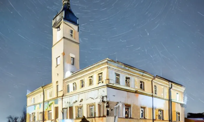 Kyjovská radnice – noc