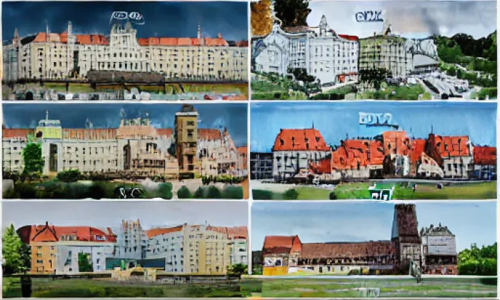 Lednicko-valtický areál – akvarel
