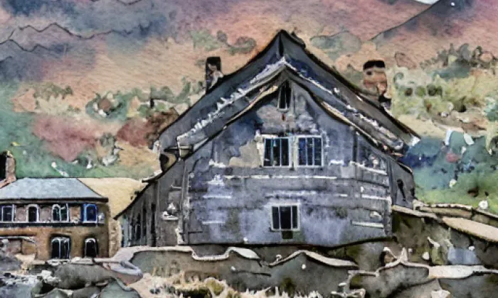 Mohyla na Bílé hoře – akvarel