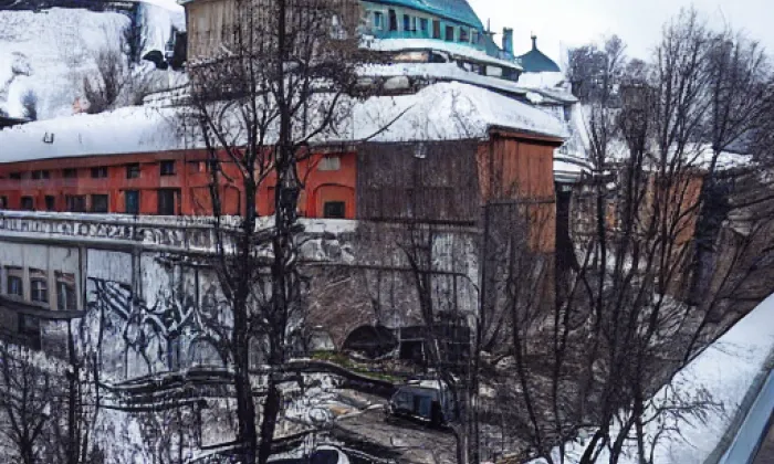most metra na Kačerově – winter