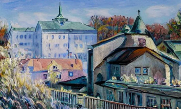 most přes plavební kanál ve Vraňanech – spring