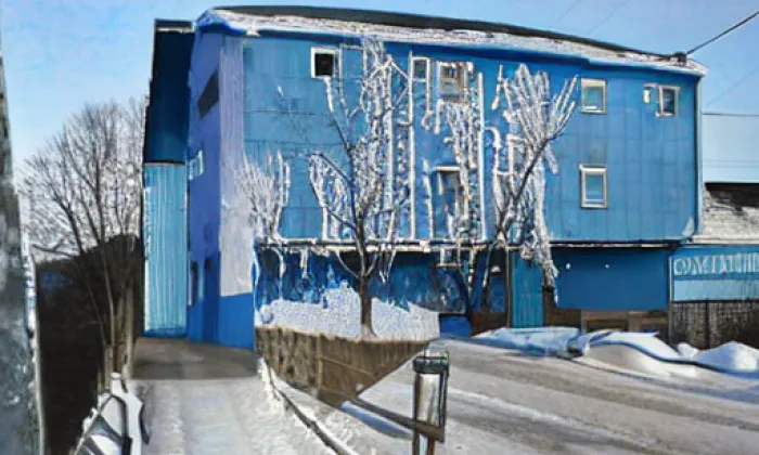 most přes vršovické seřaďovací nádraží – winter