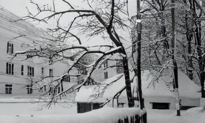 mostek s kapličkou a sochou svatého Jana Nepomuckého – winter