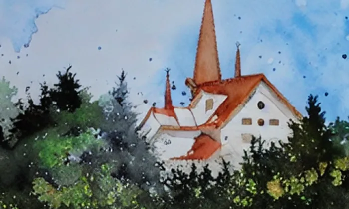 Náchod – akvarel