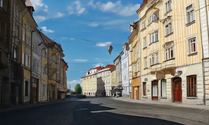 Nádražní (Moravská Ostrava) – akvarel