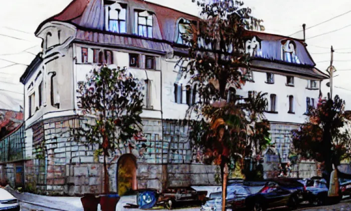 Na baště sv. Jiří – akvarel
