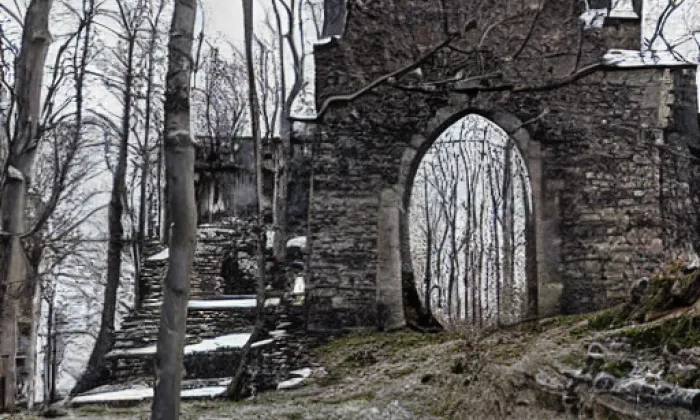 Nový hrad (Lužná) – winter