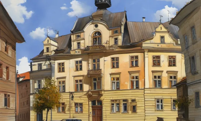 Okresní dům ve Slaném – autumn