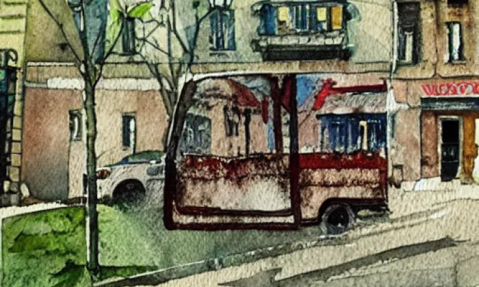 Orlovice – akvarel