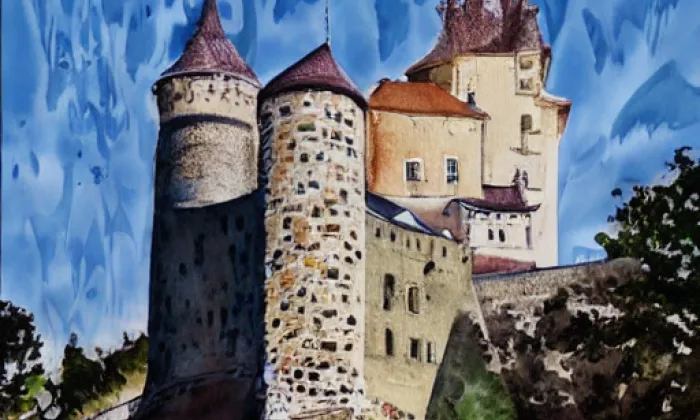 Přimda – akvarel
