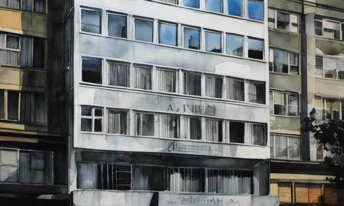 Palác Chicago – akvarel