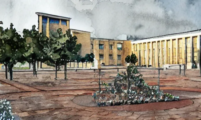 Památník Lidice – akvarel