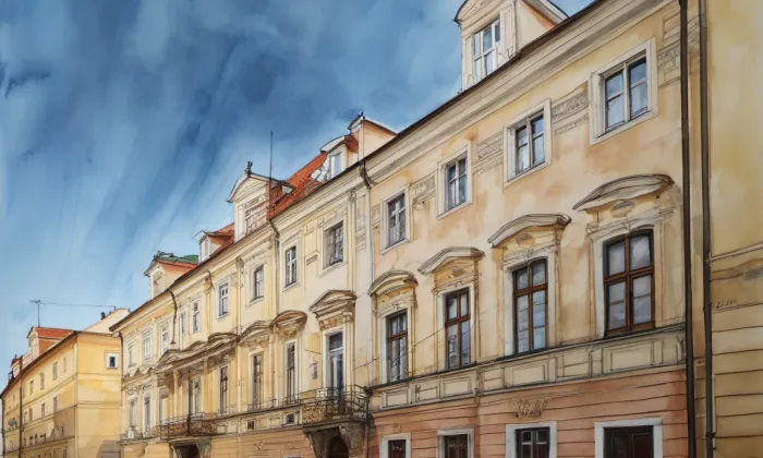 Panská (Praha 1) – akvarel
