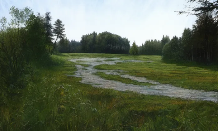 Panská zahrada – akvarel