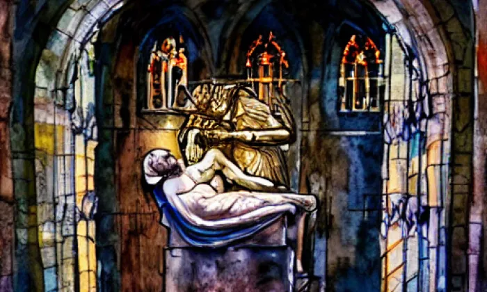 Pieta z Jihlavy – akvarel