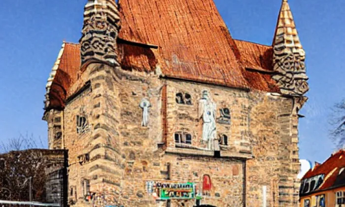 Pražská brána (Rakovník) – noc