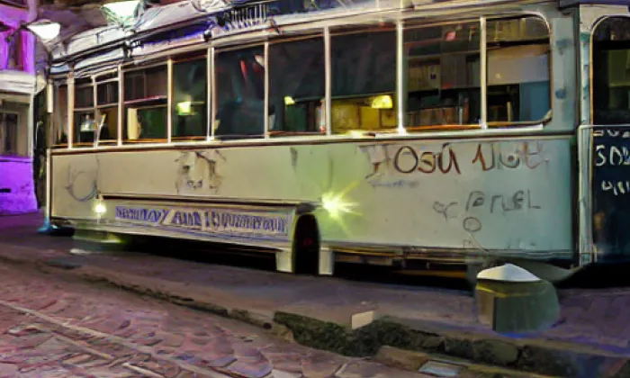 Primátorská tramvaj – noc