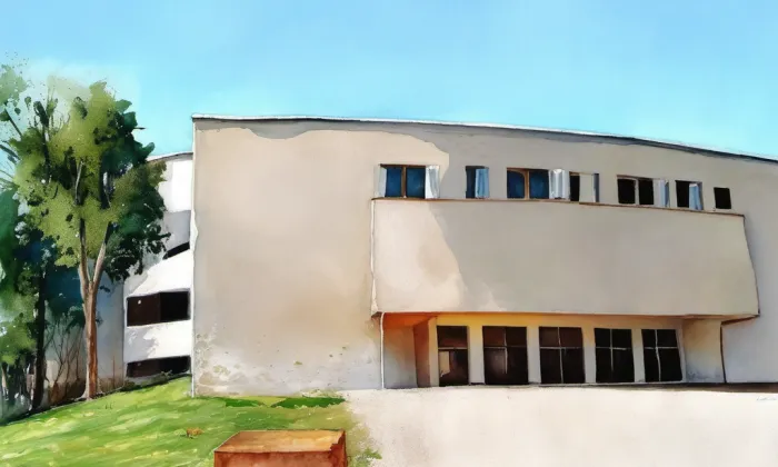 Roškotovo divadlo – akvarel