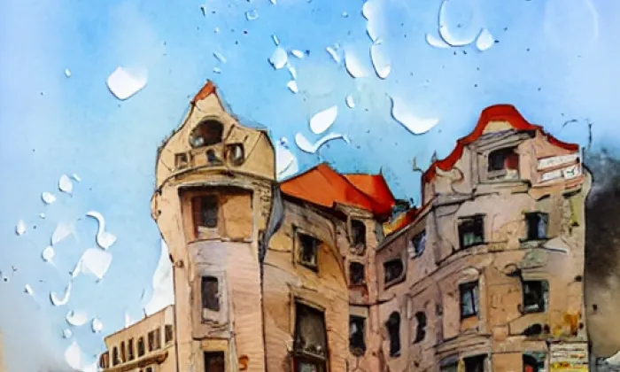 Salmovský palác – akvarel