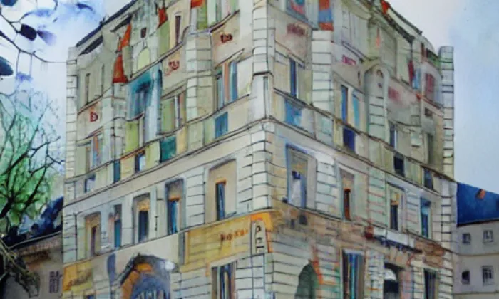 Schoellerův palác – akvarel