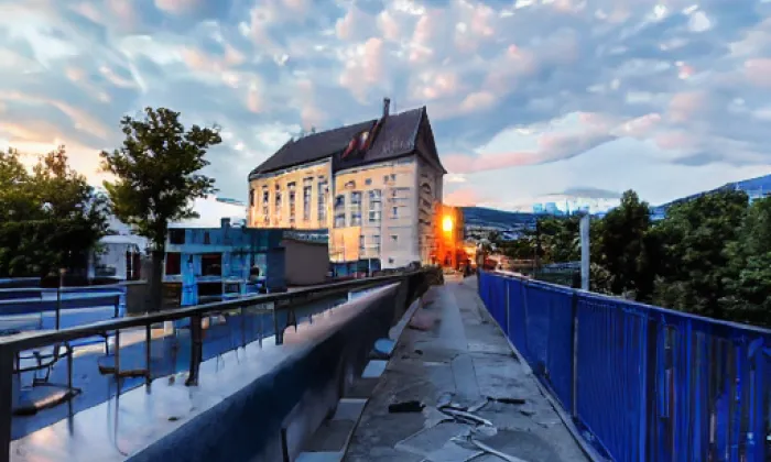 silniční most přes Labe mezi Valy a Mělicemi – noc