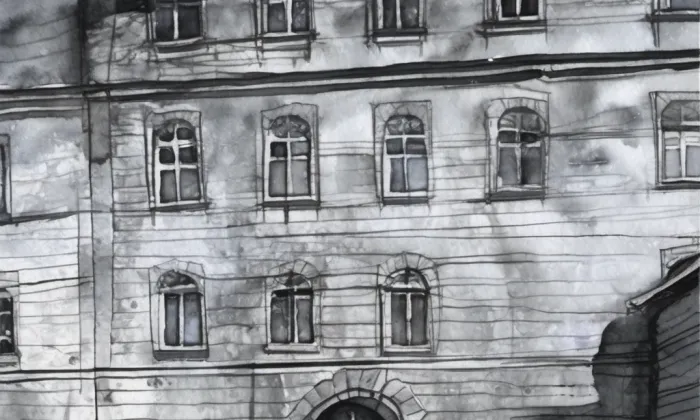 Slepá brána – akvarel