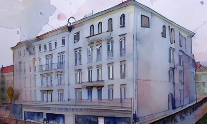 Soukromá vysoká škola ekonomických studií – akvarel