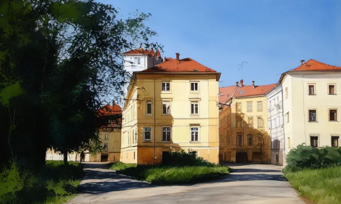 Strážnice – akvarel