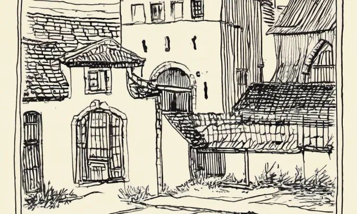 Svinenská brána (České Budějovice) – akvarel