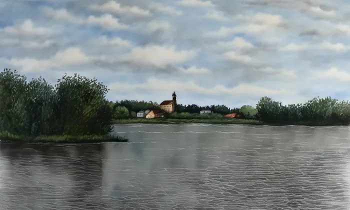 Svinenské předměstí – akvarel