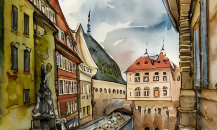 Vlašská – akvarel