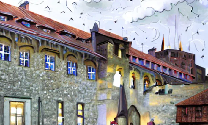 Zámeček Železná Ruda – noc