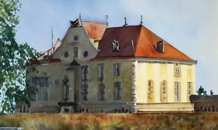zámeček Lány – akvarel