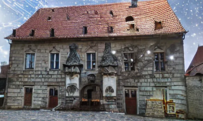 zámeček Pustějov – noc