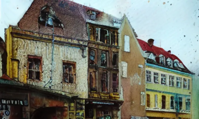 Zámek Žáky – akvarel