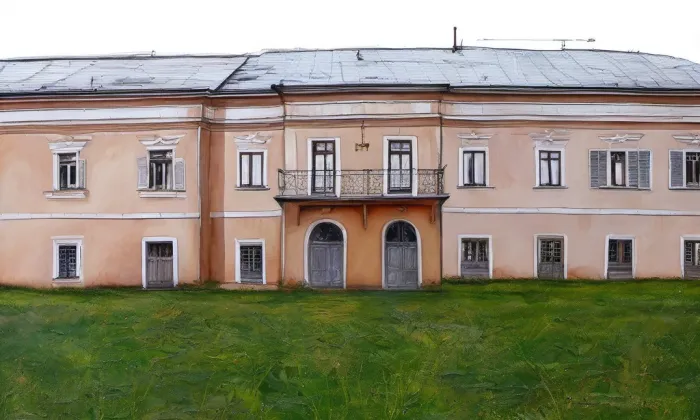 zámek Čakovice – akvarel