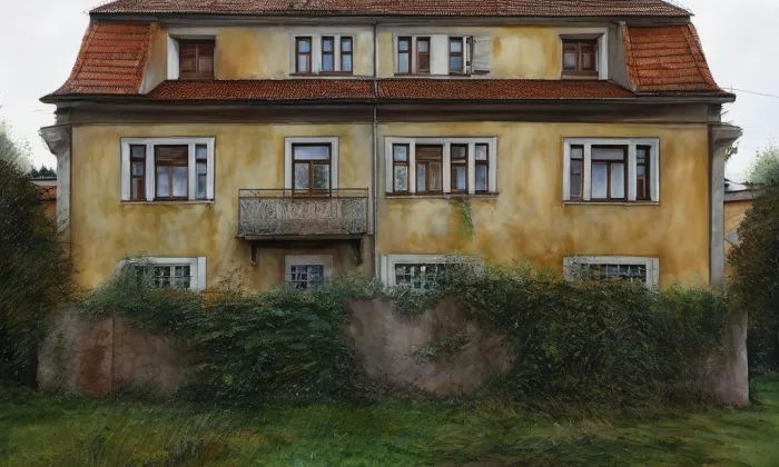 Zámek Cvrčovice – akvarel