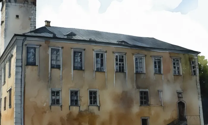 zámek Dřevohostice – akvarel