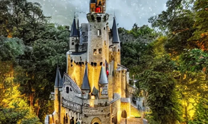 zámek Kamenice – noc