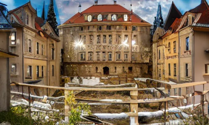 zámek Krásný Dvůr – noc