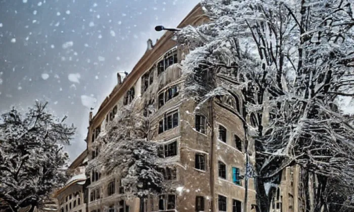 zámek Kunratice – winter