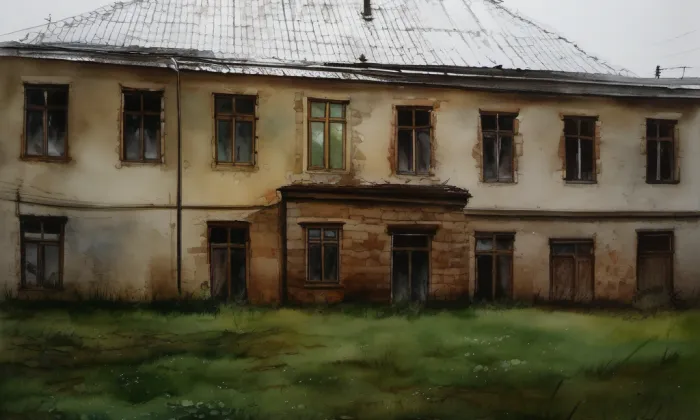 zámek Květinov – akvarel
