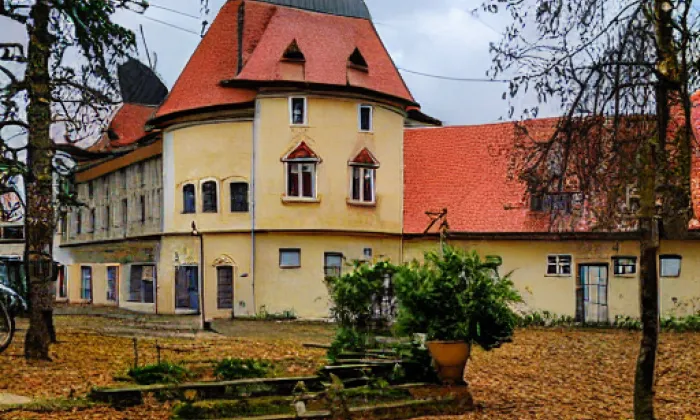 zámek Lesní Hluboké – akvarel